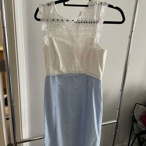 New with tags Lilly Pulitzer Maya shift dress in seersucker blue size 4